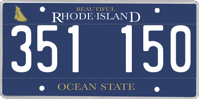 RI license plate 351150