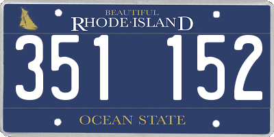 RI license plate 351152