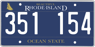 RI license plate 351154