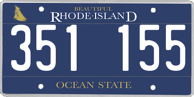 RI license plate 351155
