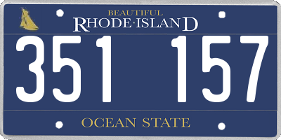 RI license plate 351157