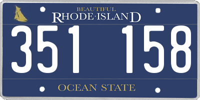 RI license plate 351158