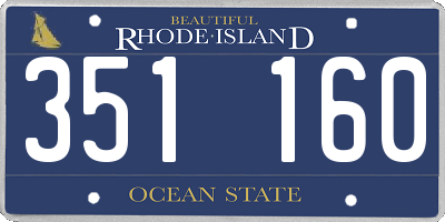 RI license plate 351160