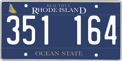 RI license plate 351164