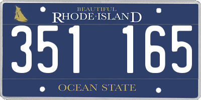 RI license plate 351165