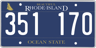 RI license plate 351170