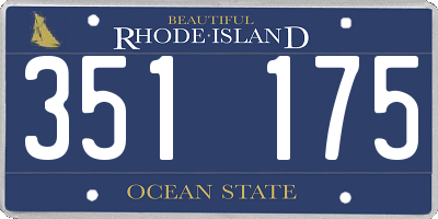 RI license plate 351175