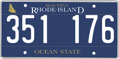 RI license plate 351176
