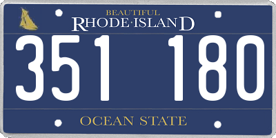RI license plate 351180