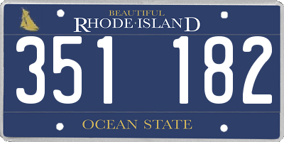 RI license plate 351182