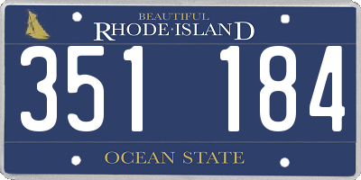 RI license plate 351184