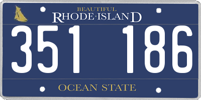 RI license plate 351186