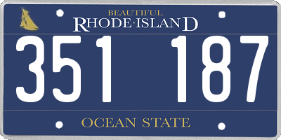 RI license plate 351187