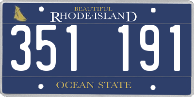 RI license plate 351191