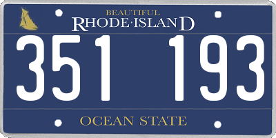 RI license plate 351193
