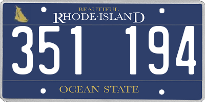 RI license plate 351194