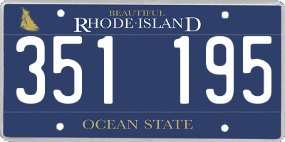 RI license plate 351195
