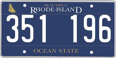 RI license plate 351196