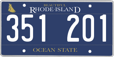 RI license plate 351201