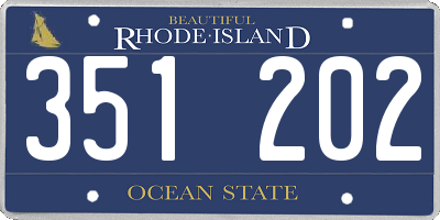 RI license plate 351202