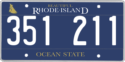 RI license plate 351211