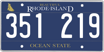 RI license plate 351219