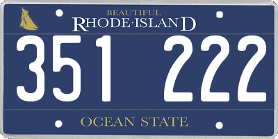 RI license plate 351222