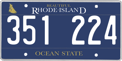 RI license plate 351224
