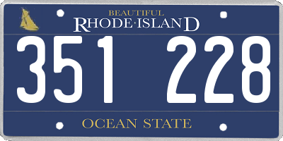 RI license plate 351228