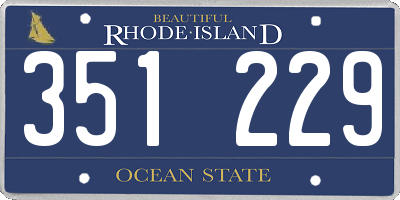 RI license plate 351229