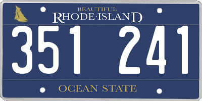 RI license plate 351241
