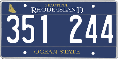 RI license plate 351244