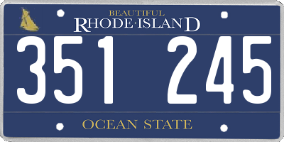 RI license plate 351245
