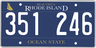 RI license plate 351246