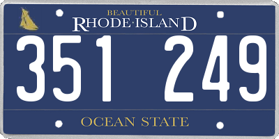 RI license plate 351249