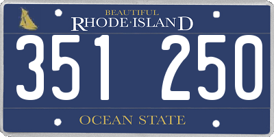 RI license plate 351250