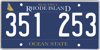 RI license plate 351253