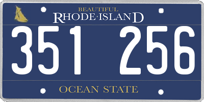 RI license plate 351256
