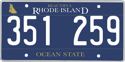 RI license plate 351259