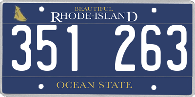 RI license plate 351263
