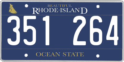 RI license plate 351264