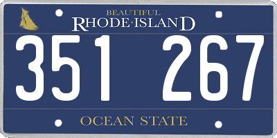 RI license plate 351267