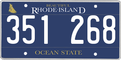 RI license plate 351268