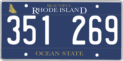 RI license plate 351269