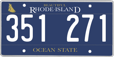 RI license plate 351271