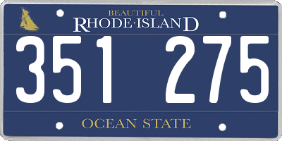 RI license plate 351275