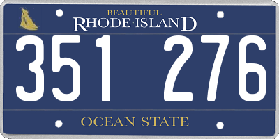 RI license plate 351276