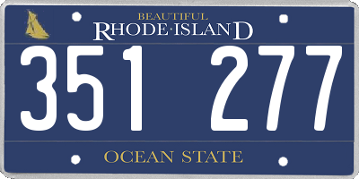 RI license plate 351277