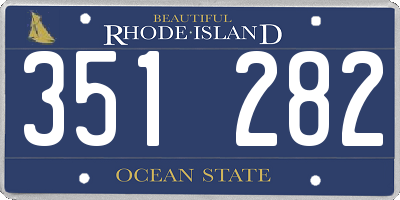 RI license plate 351282