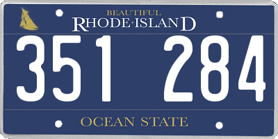 RI license plate 351284